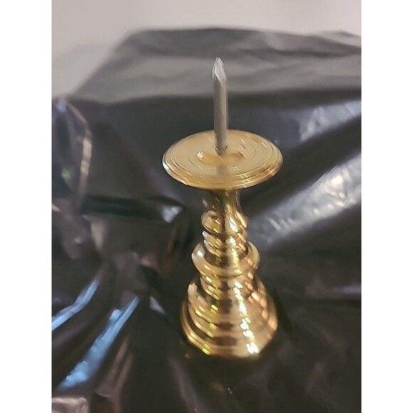 Brass Pricket Candlestick 6.5" Virginia Metalcrafters Williamsburg Restoration - Picture 3 of 6
